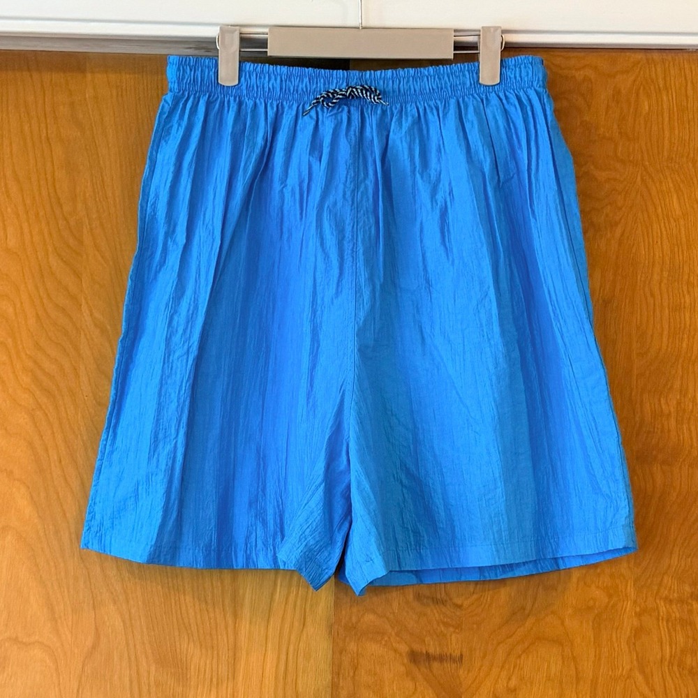 Vintage J.J. Zapp Nylon Windbreaker Shorts Size 2X Gorpcore Sporty Turquoise